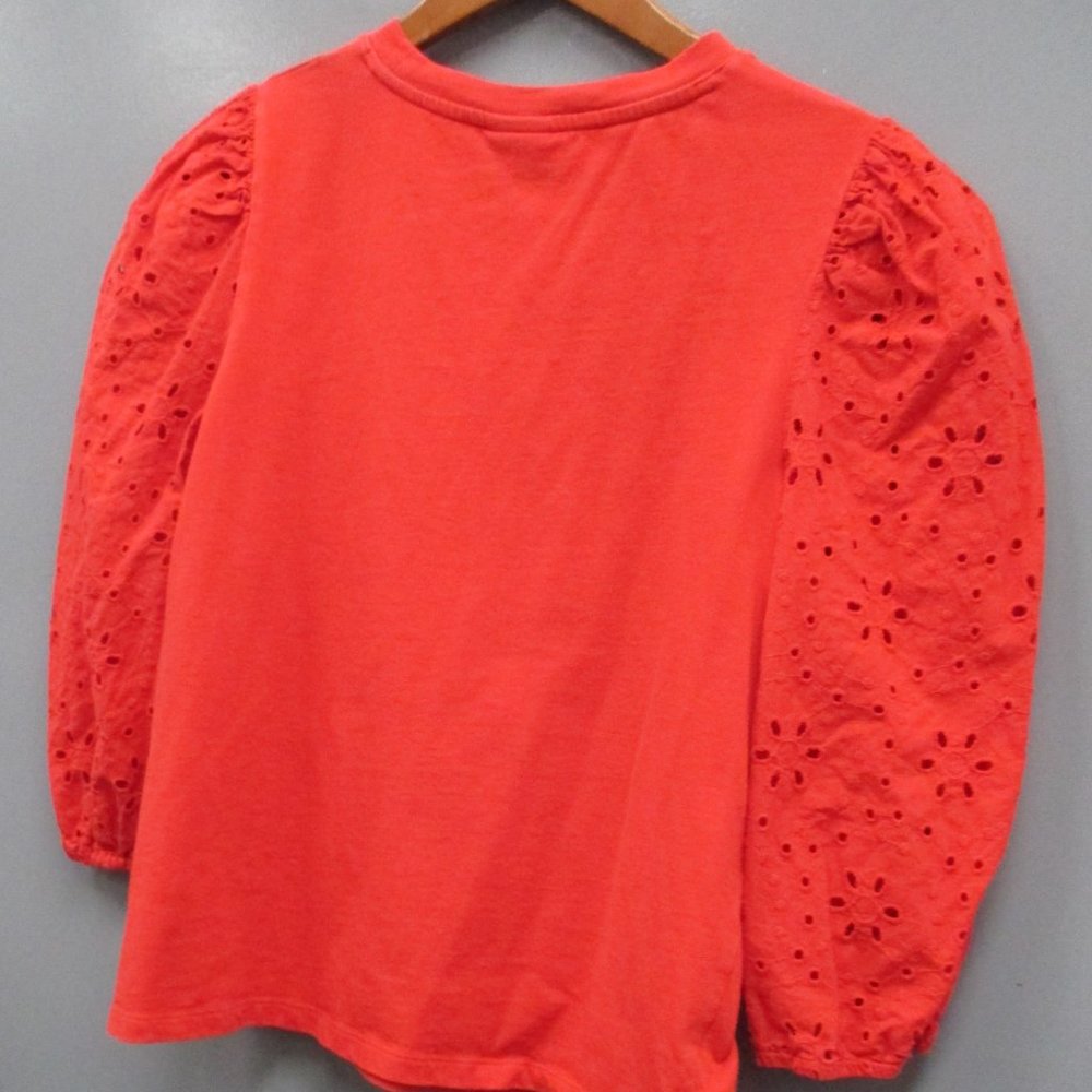 A New Day Women's Blouse Size M Red Color 3/4 Designer Sleeve Women's Blouse Top - Picture 7 of 9